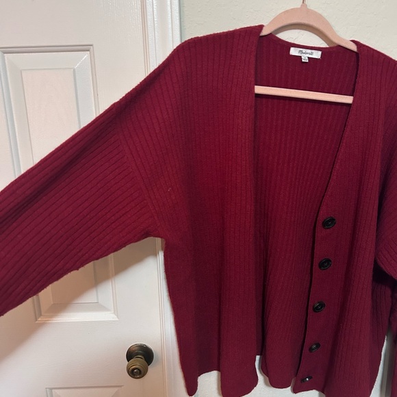 Madewell Red Cardigan Sweater - Picture 3 of 7